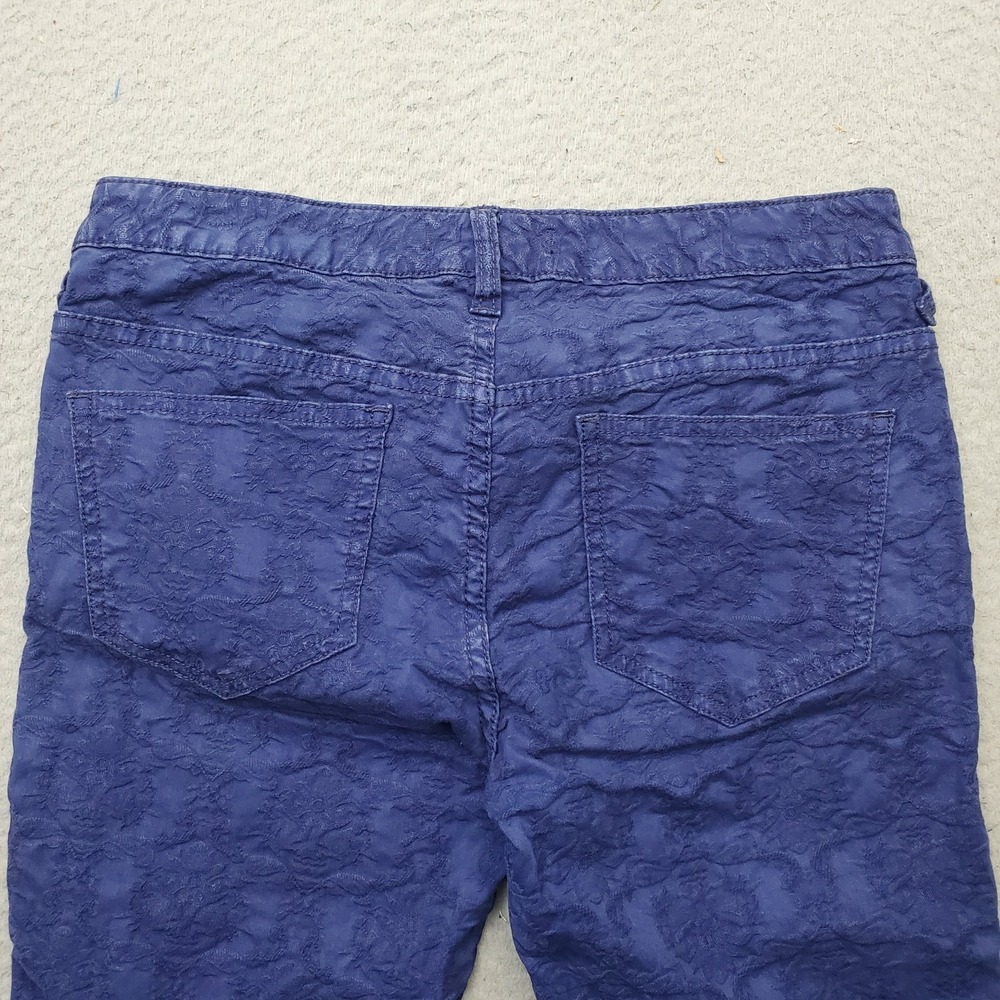 Free People Skinny Jeans Womens Size 28 Multi Denim Embroidered Floral Dark Wash - Picture 9 of 9